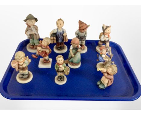 Ten Goebel figures of girls and boys 