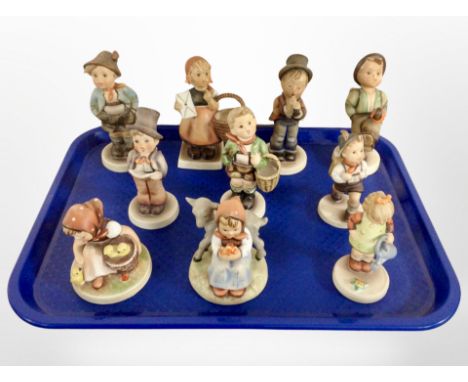 Ten Goebel figures of girls and boys 