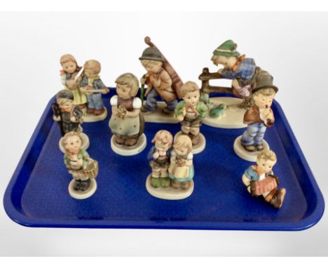 Ten Goebel figures of girls and boys 