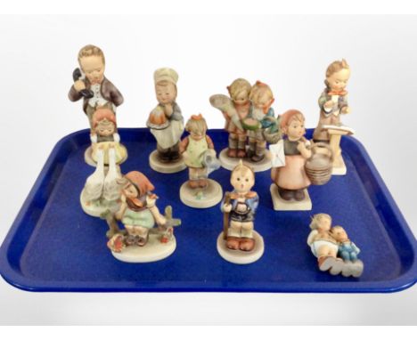 Ten Goebel figures of girls and boys 