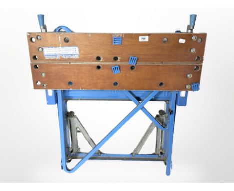 A Workmate folding work bench.