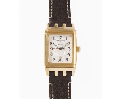 Jaeger LeCoultre "Reverso Gran Sport", um 2000Ref. 290.160. Gelbgold Gehäuse Nr. 1967526, 43x27 mm. Automatik Cal. Weisses Zi