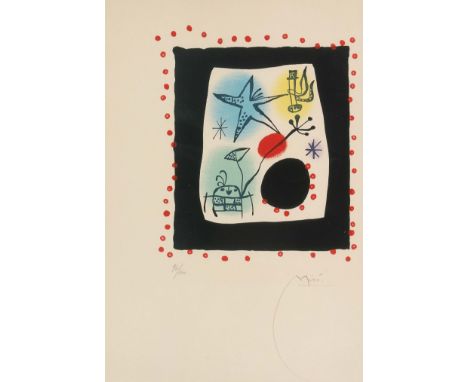 Miro, Joan(Barcelona 1893–1983 Mallorca)"Les Coccinelles". 1960. Farblithographie. 96/100. Unten rechts in Bleistift signiert