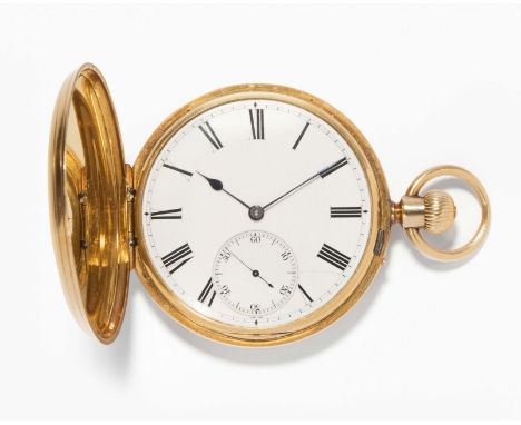 Gold-Savonette-Taschenuhr, G.A. Godwin, London, um 1880Glattes, massives Savonettegehäuse aus Gelbgold, punziert 18 K. Auf de