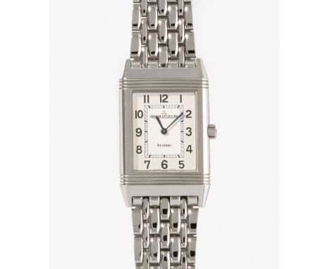 Jaeger LeCoultre "Reverso", um 2000Ref. 252.886. Edelstahl Gehäuse Nr. 2823063, 39x23 mm. Handaufzug Cal. Zweifarbiges Ziffer