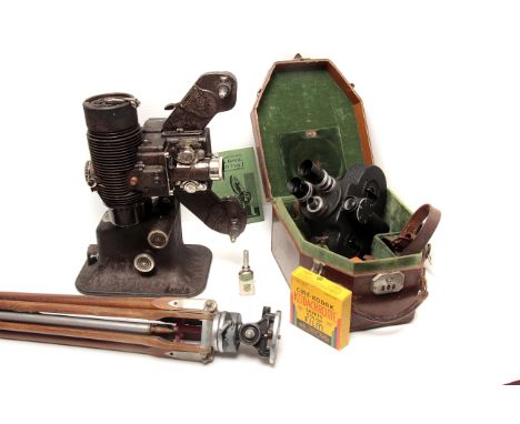 A Bell & Howell Filmo 70 Cine Camera, with three Taylor Hobson lenses, together with Bell & Howell projector Kino-Pano-Tilt t