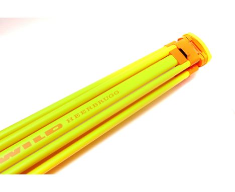 A Wild Heerburgg Surveying Tripod, modern, yellow & orange