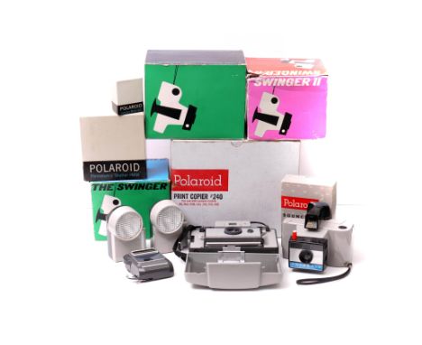 A Quantity of Various Polaroid Cameras, including Polaroid Land Camera Automatic 103, Swinger II and more, togeher with some 