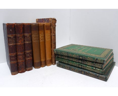 Five Men of Mark Books, featuring distinguished personages of the 19th century, together with six Cabinet Portrait Gallery bo