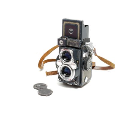 A Yashica LM TLR Camera, 4x4cm, in maker's case