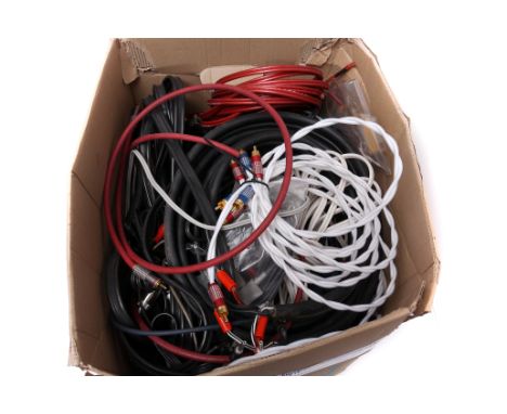 A Quantity of Various Cables, including speaker, phono and more (a lot)