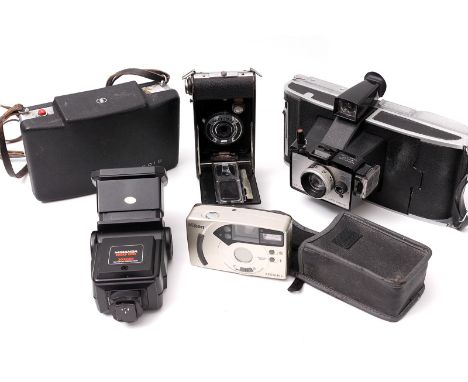 A Small Quantity of Various Cameras, including two Polaroid examples (a lot)