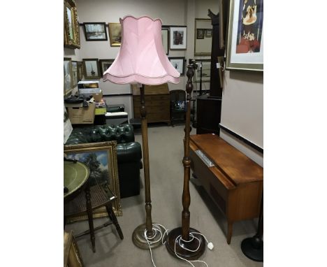 STANDARD LAMP WITH SHADE, along with another standard lamp (2)
