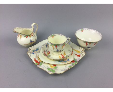 NEW CHELSEA 'MANDARIN' PATTERN PART TEA SERVICE, comprising cups, saucers, side plates, cream, sugar and two sandwich plates