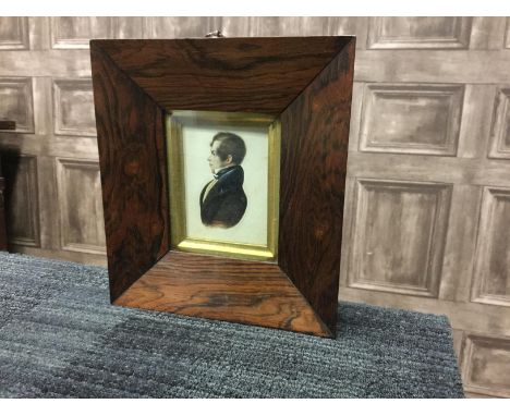 20TH CENTURY PORTRAIT MINIATURE OF A GENTLEMAN, in a rosewood frame, dated verso 1936