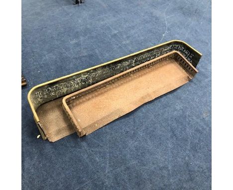 VICTORIAN PIERCED BRASS FENDER, along with another Victorian fender (2)