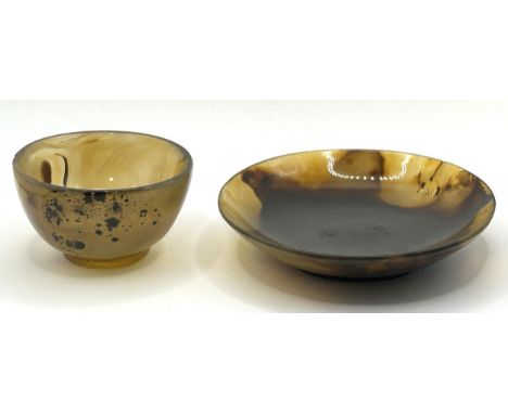 A Chinese hardstone tea bowl and saucer, cup 6 cm diameter, saucer 9 cm diameter (2)