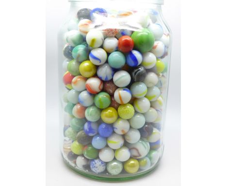 A jar of marbles 