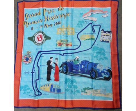 A Bentley Motors silk scarf, 87cm