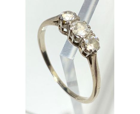 A three stone platinum ring