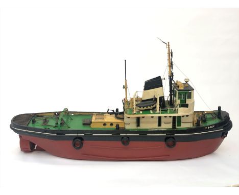 A large scale model of the tug boat 'St Budoc', well detailed and fitted with an electric motor (untested). (Dimensions: Leng