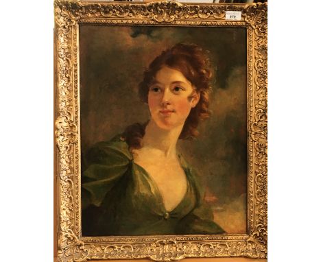 English School, late 18th/19th Century Portrait of a Lady Oil on canvas (Dimensions: 52 x 42cm)(52 x 42cm)Condition report: T