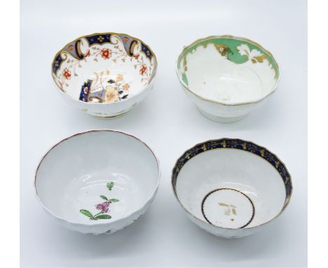 Miscellaneous china to include a Worcester bowl, other 18th/19th century porcelain and a studio pottery lamp base.