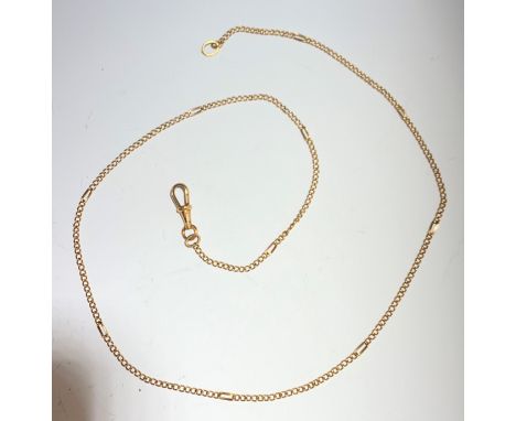 A gold chain with swivel clip 6.5gm