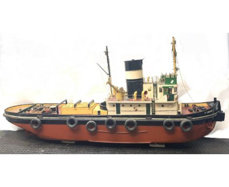 A large scale model of the tug 'St Mawes', originally the 'Iona' built 1960, well detailed and with painted finish. (Dimensio