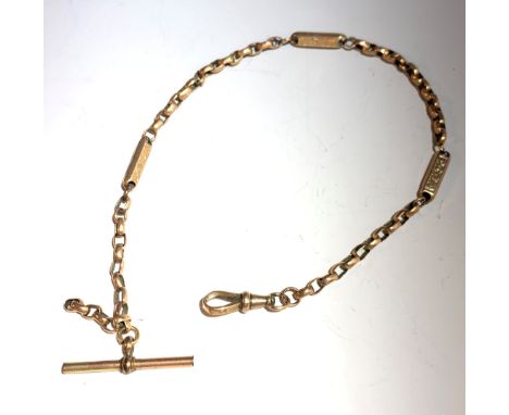 A gold watch chain, 13.3 gm.