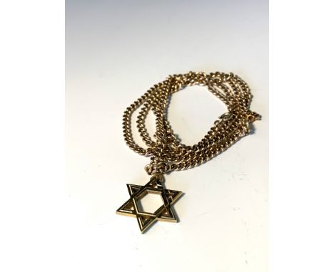 Gold star on chain