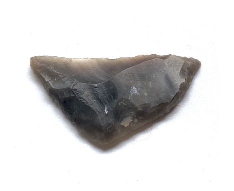 Fine Neolithic oblique arrow head flint, Ex Dr M.G. Weller collection, 5.7g, 48mm. .