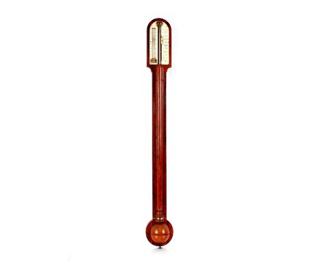 A rosewood cased stick barometer,&nbsp;by Negretti &amp; Zambra having ivory scale, 92cm