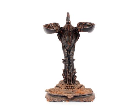 A Victorian cast iron stick stand, in the form of a bird with outstretched wings, 69cm high 