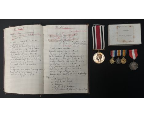 WW1 British Royal Flying Corps / WW2 Police Group to RO Goddard compring of: Miniature 1914-15 Star, British War Medal and Vi