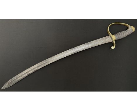 Victorian Police Hanger Sword with curved fullered single edged blade 610mm in length engraved to "Ramsgate Police No.5" on o