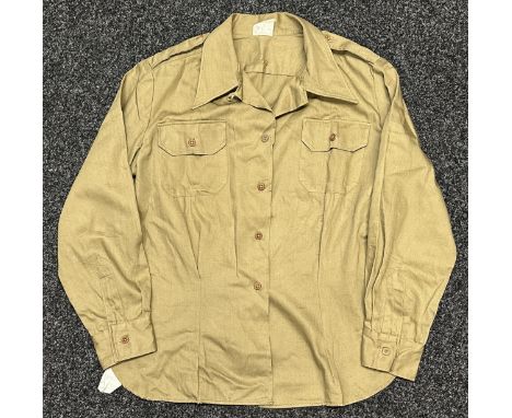 WW2 US Army Womens Army Corps Shirt, Cotton, Khaki. Size 20S. With label dated 11/13/44. Complete with all buttons. 