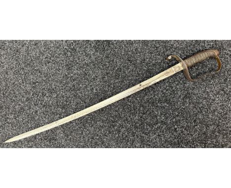 Austro-Hungarian M1861 officers sword with single edged fullered blade 755mm in length. Retailer marked 'Patcholek Gyorgy Bud