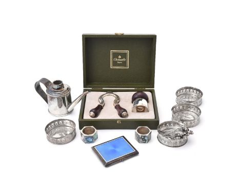 A set of four Italian silver small coasters, 1812-72 Lombardo Veneto .800 standard, town mark for Milan, 7.5cm (3in) diameter