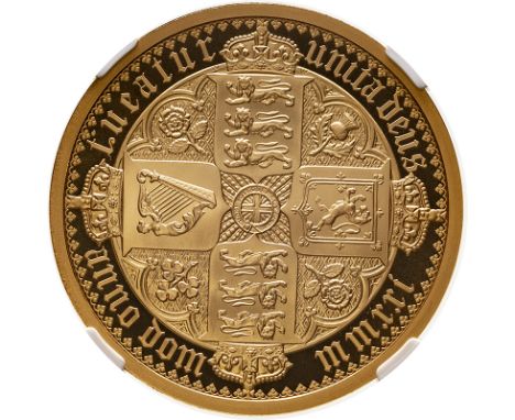 UNITED KINGDOM. Elizabeth II, 1952-. Gold 200 pounds, 2021. Royal Mint. Plain Edge Proof. The Great Engravers seriesA re-inte