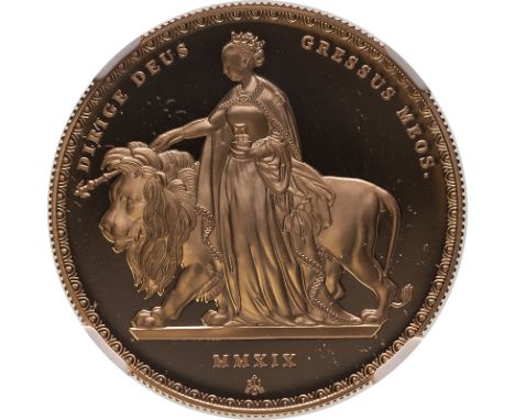 UNITED KINGDOM. ST. HELENA. Elizabeth II, 1952-. Gold 5 pounds, 2019. Proof. Commissioned and produced by the East India Comp