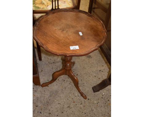 Reproduction mahogany wine table on tripod base