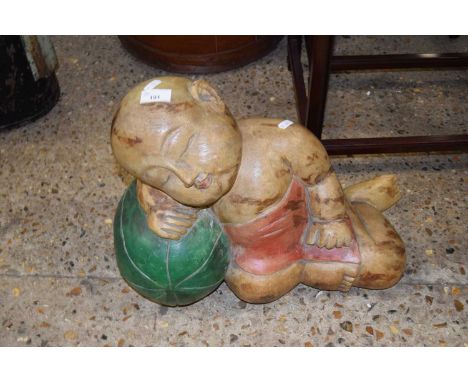 A painted Buddha model