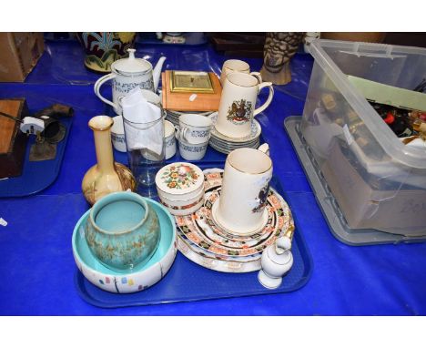 Mixed Lot: Noritaki tea wares, small barometer, various assorted ceramics and glass (two trays)