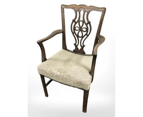A mahogany Chippendale style child's armchair.