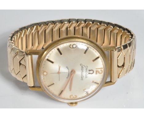 A vintage mid 20th century&nbsp; gentleman's Omega ' Seamaster ' wristwatch. The watch with antimagnetic 17-jewel movement ha
