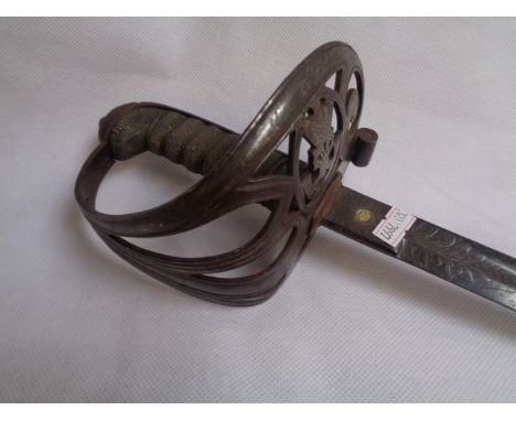 Victorian Rifle Volunteers officer's sword, retailed by Firmin & Sons of London, Condition - Scabbard missing and discoloured