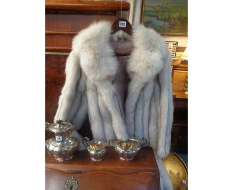 Blue Fox Fur Coat