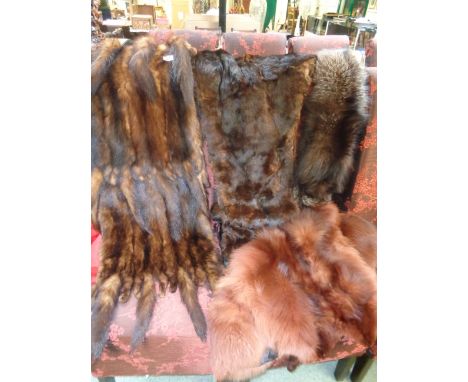 Collection of Vintage Fox and Mink Fur shoulder wraps 