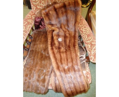 3 Vintage Long Brown Mink Shoulder wraps 
